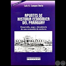 APUNTES DE HISTORIA ECONÓMICA DEL PARAGUAY - 3ª. Edición - Autor: LUIS A. CAMPOS DORIA - Año 2016